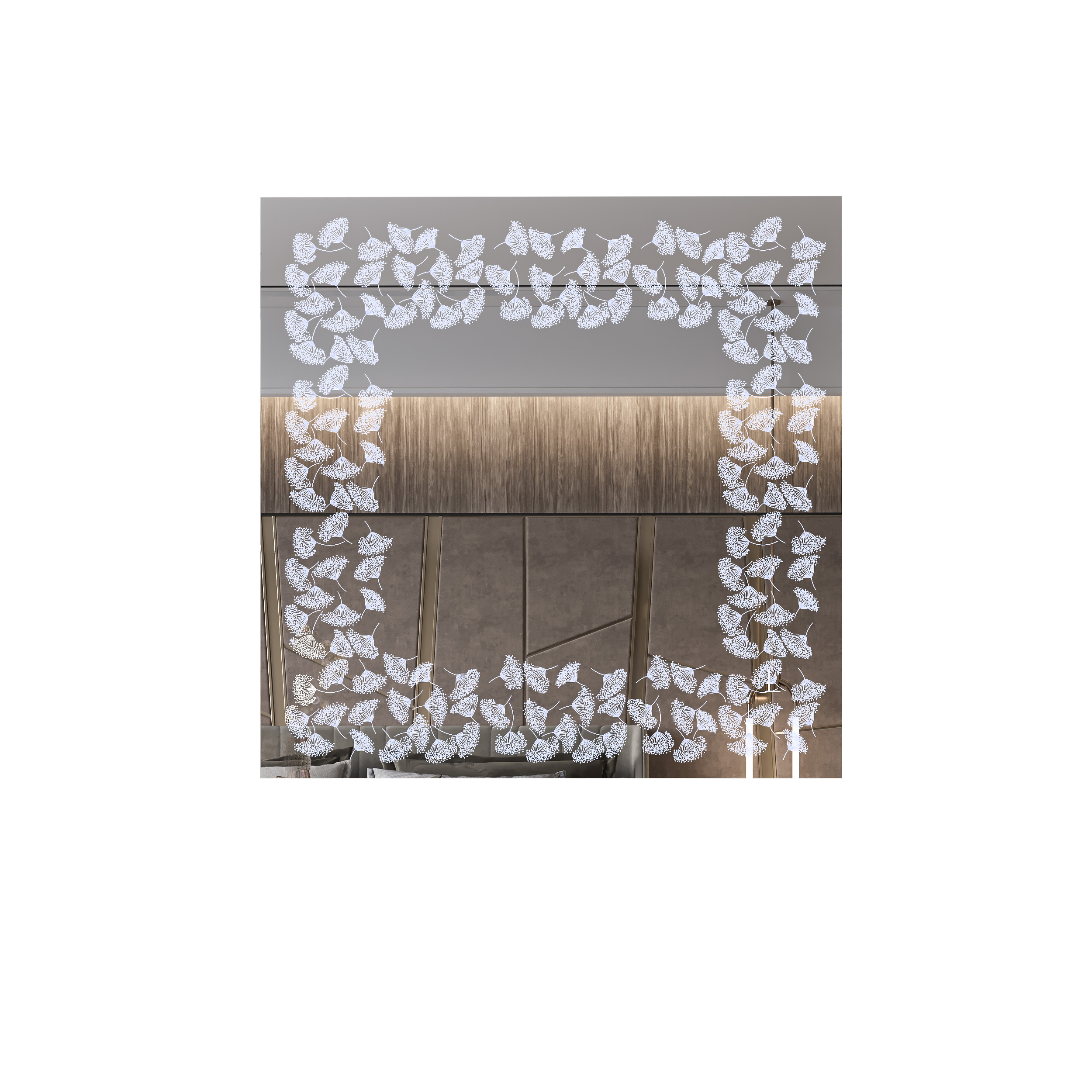 Χειροποίητος Φωτιζόμενος Καθρέφτης LED GlamMirrors τετράγωνος 90cm*90cm*4cm / GM06s - Image 3