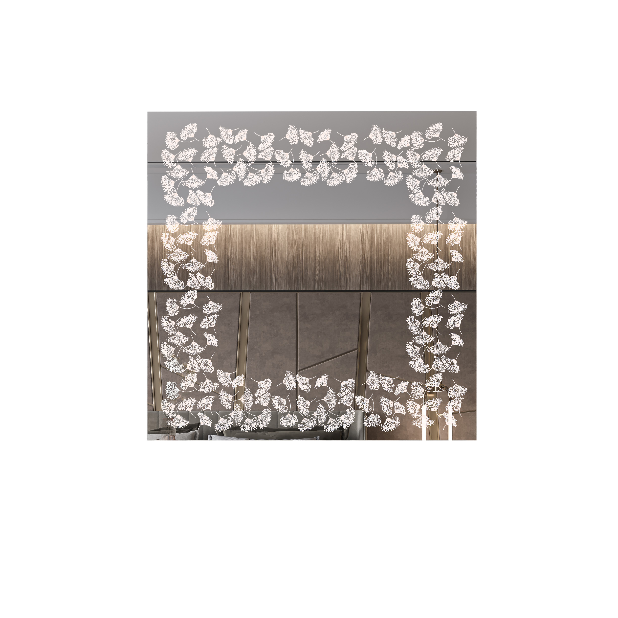 Χειροποίητος Φωτιζόμενος Καθρέφτης LED GlamMirrors τετράγωνος 90cm*90cm*4cm / GM06s - Image 2